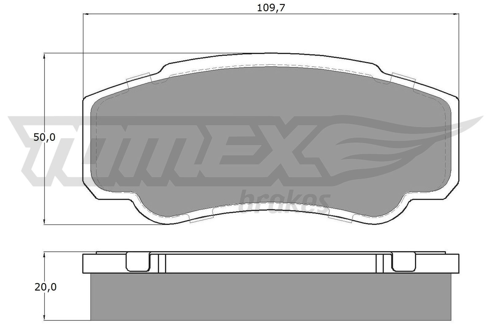 Obrázok Sada brzdových platničiek kotúčovej brzdy TOMEX Brakes  TX1246
